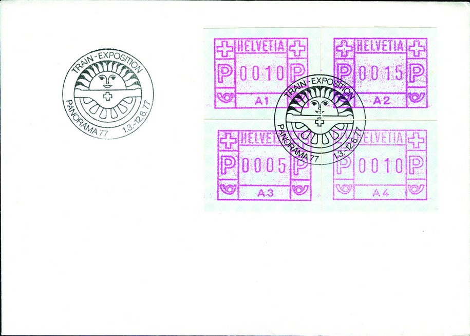 1976, ATM-Typ 1, mit Automatenbezeichnung A1-A4