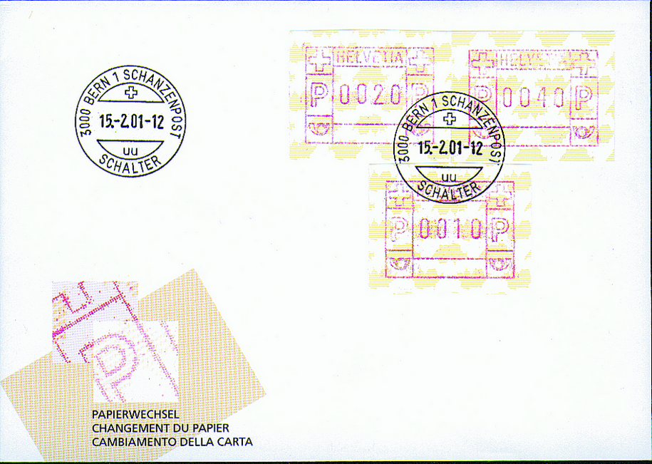 2001, Mischfrankatur-Beleg