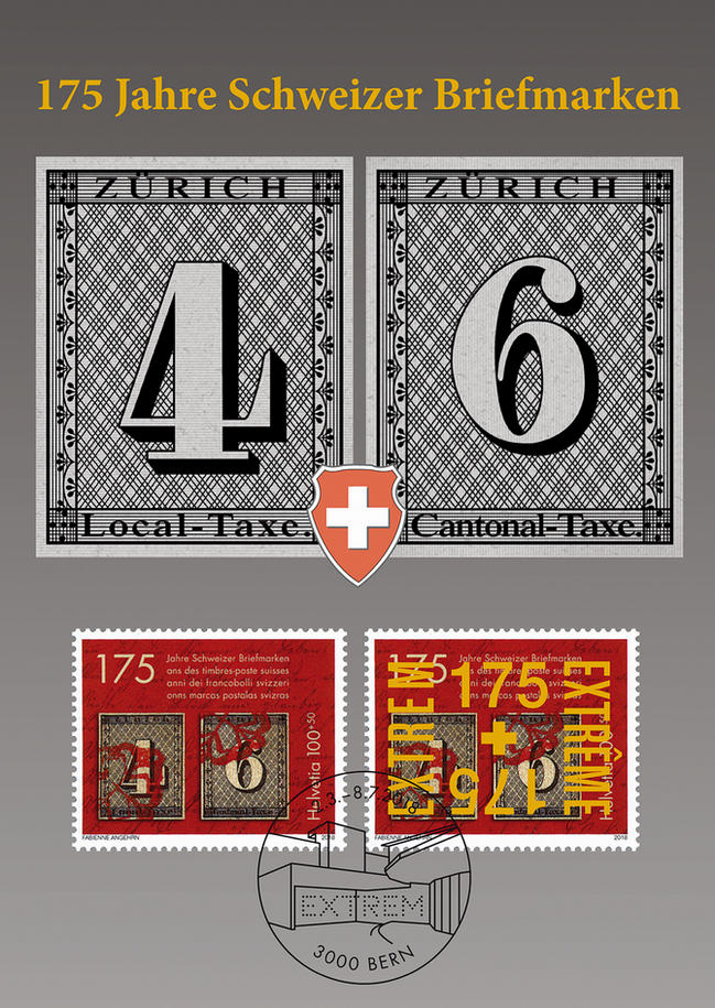 2018, 175 Jahre Schweizer Briefmarken