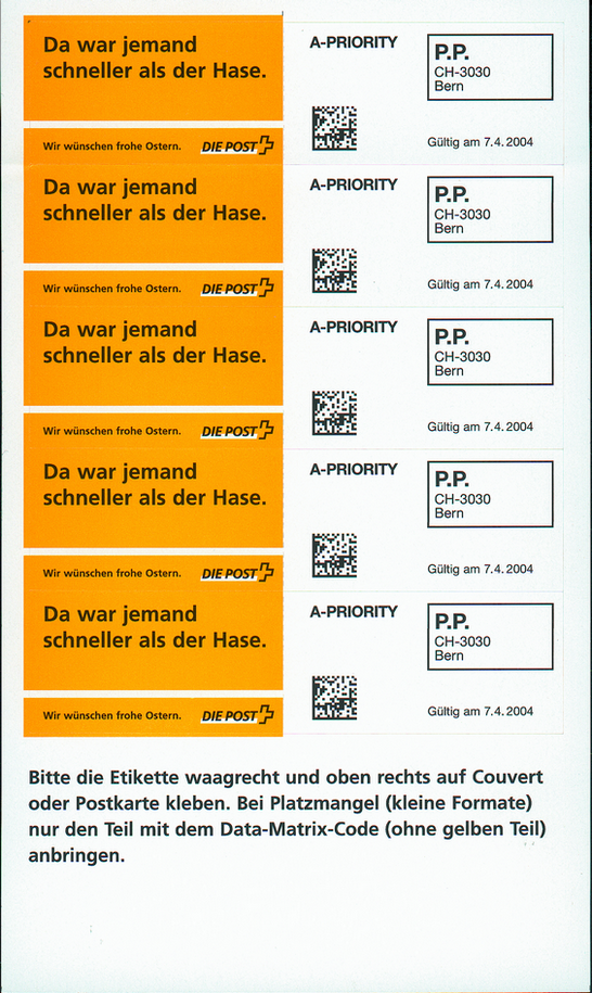 2004, Ostermarken