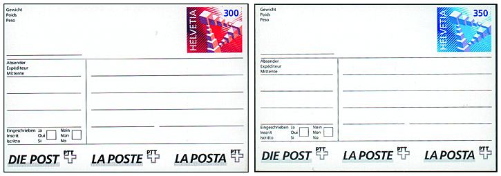 1994, Adress-Klebeetiketten-Typ 1+2