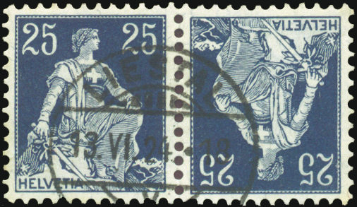25+25 Rp. blau-hellblau