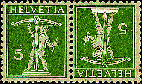 5+5 Rp. grün, Type I