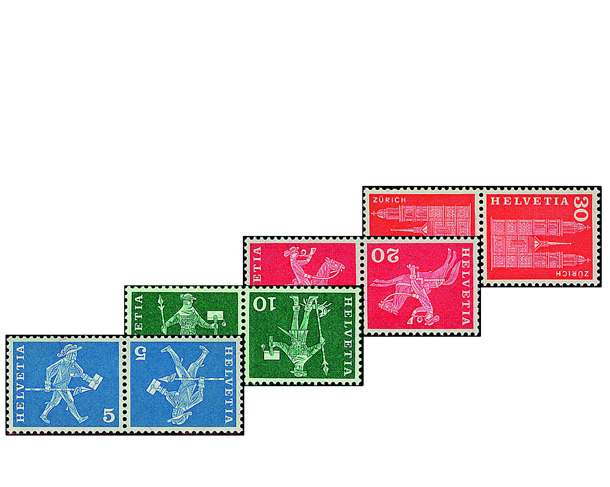 1968-1976, Postgeschichtliche Motive und Baudenkmäler