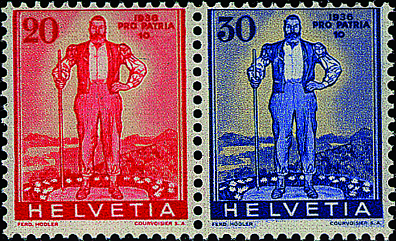 20+30 Rp. rot und ultramarin