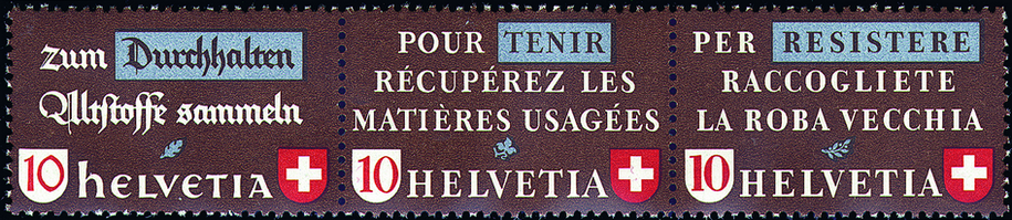 10+10+10 Rp. Durchhalten, Tenir, Resistere