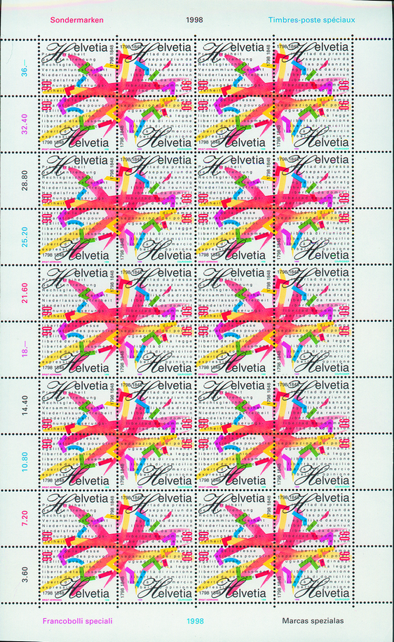 1998, 150 Jahre Bundesstaat, 200. Jahrestag der Gründung der Helvetischen Republik