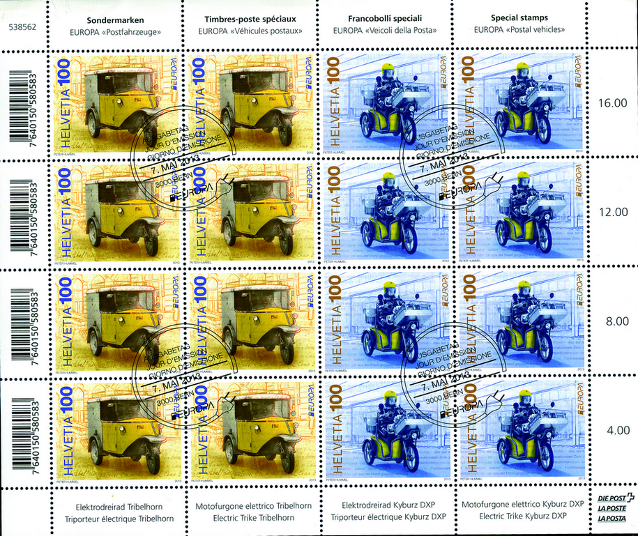 2013, Europa-Postfahrzeuge