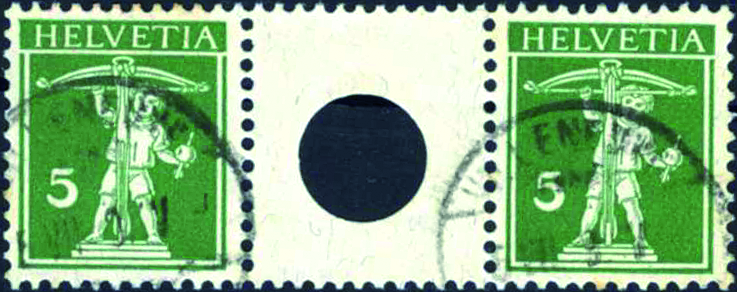 5+5 Rp. grün Type 3
