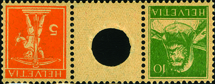 10+5 Rp. grün und rotorange