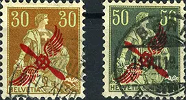 1919-1920, Offizielle-Ausgabe, Helvetia mit Schwert