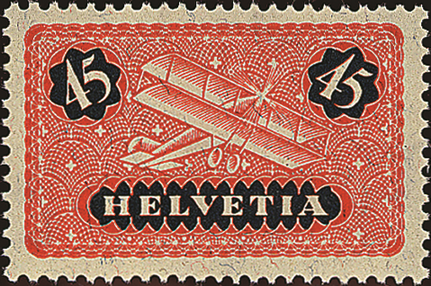 45 Rp. rot-dunkelblau