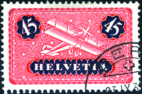45 Rp. rot-dunkelblau