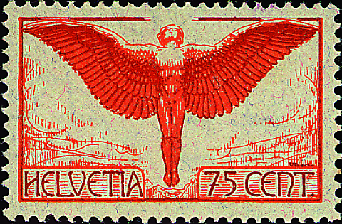 75 Rp. Ikarus, orange-braunviolett