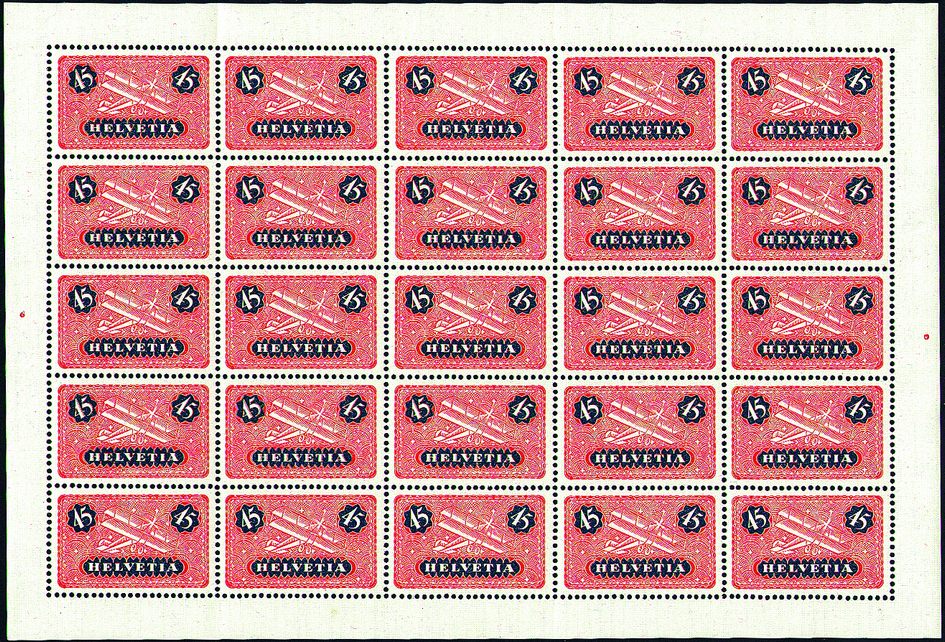 45 Rp. rot-dunkelblau