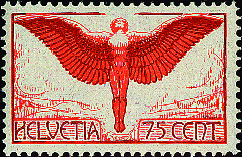 75 Rp. Ikarus, orange-braunviolett