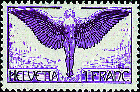 1 Fr. Ikarus, violett-hellviolett