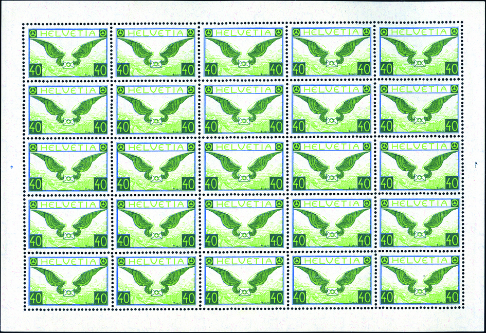 40 Rp. blau-gelbgrün