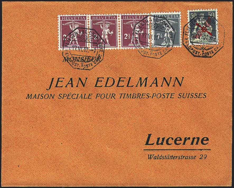 50 Rp. Helvetia mit Schwert, dunkelgrün-hellgrün