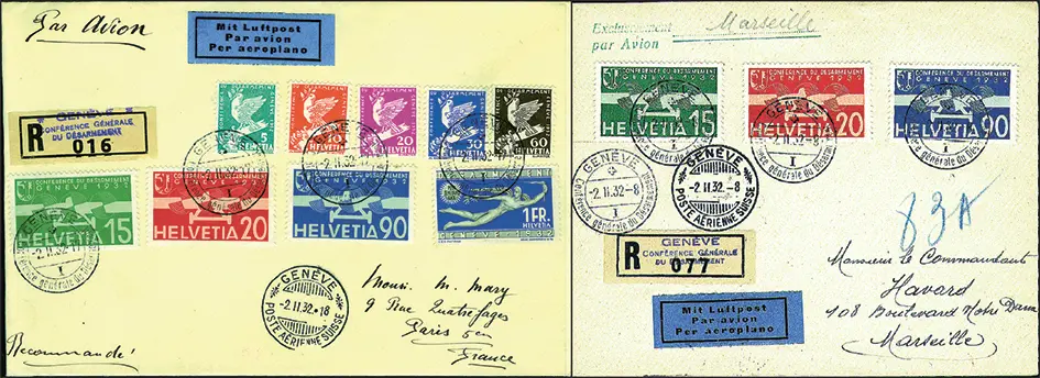 1932 Gedenkausgabe zur Abrüstungskonferenz in Genf