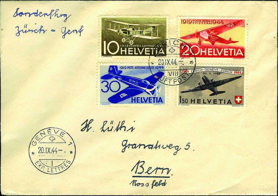 1944, 25 Jahre schweizerische Luftpost