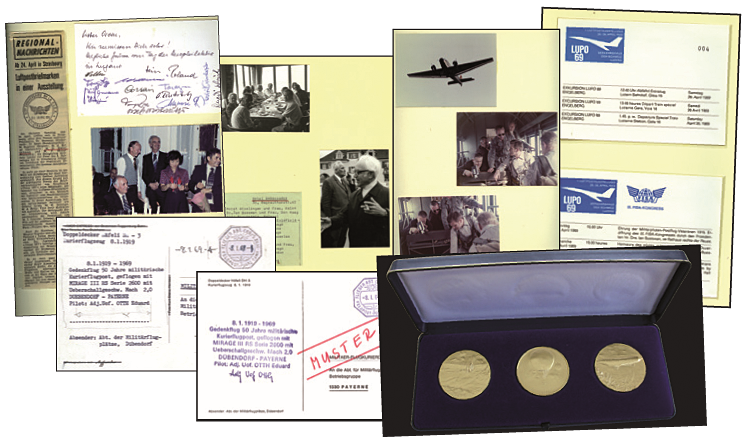 1969-72, Dokumentation über Ereignisse der neuesten Luftfahrt wie "50 Jahre militärische Kurierflugpost" , der LUPO 69 und der LUPO 72