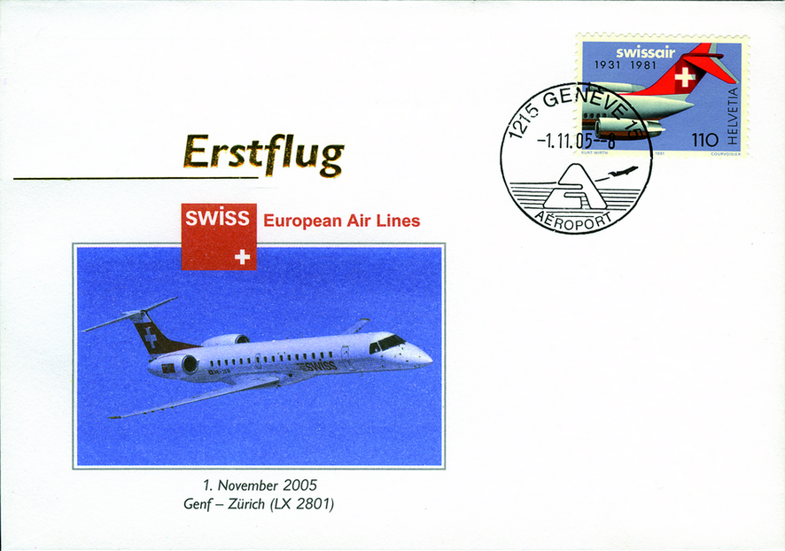 2005, Swiss European Erstflug Genf- Zürich