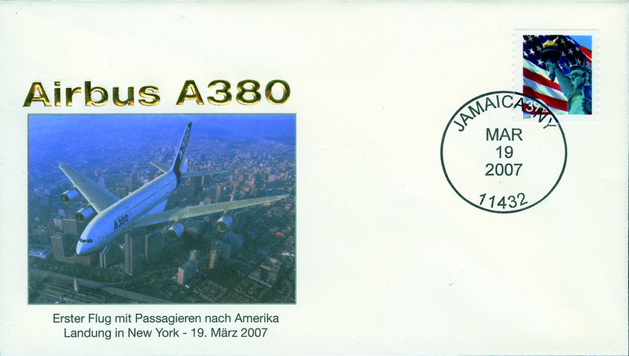 2007, A380 Probeflug Frankfurt-NY