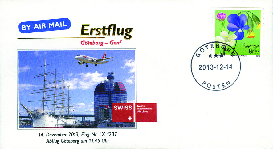 2013, Erstflug Swiss Airlines Göteborg-Genf
