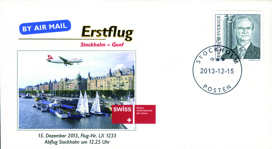 2013, Erstflug Swiss Airlines Stockholm-Genf