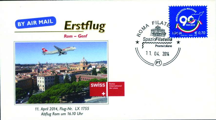 2014, Erstflug Swiss Airlines Rom - Genf