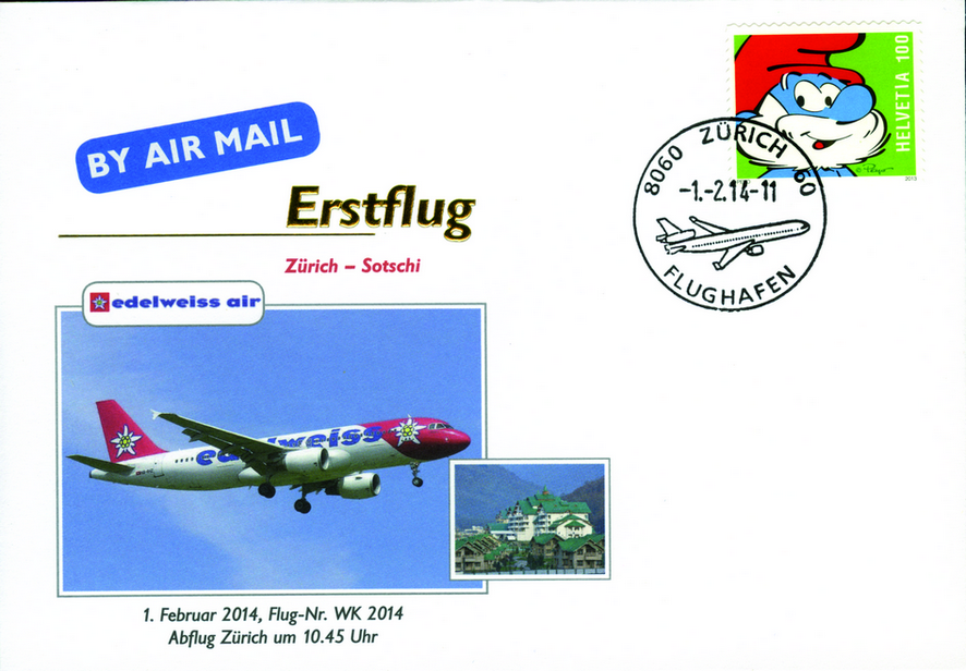 2014, Erstflug Edelweiss Airlines Zürich - Sotschi