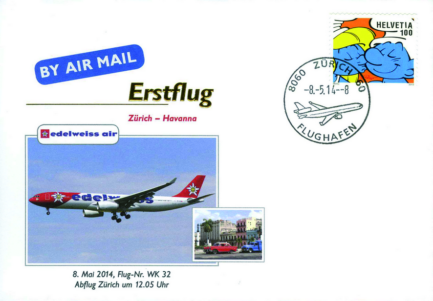 2014, Erstflug Edelweiss Airlines Zürich-Havanna