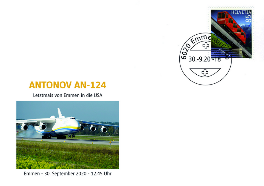 2020, Antonov AN-124 letztmals von Emmen in die USA