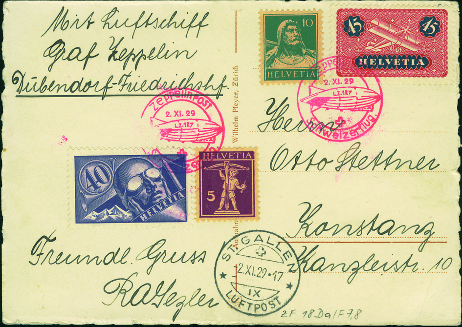 1929, Schweiz-Fahrt Dübendorf-St.Gallen (Landesgrenze)