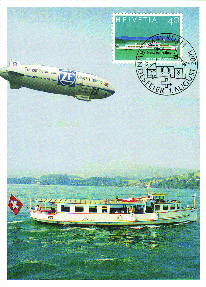 2001, Zeppelin-Postflug Luzern-Altenrhein
