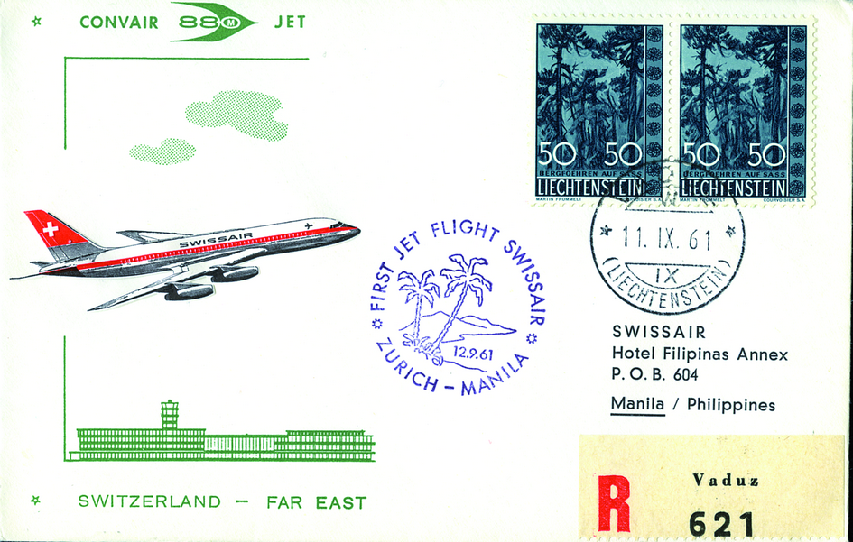 1961, SWISSAIR, Zürich-Manila