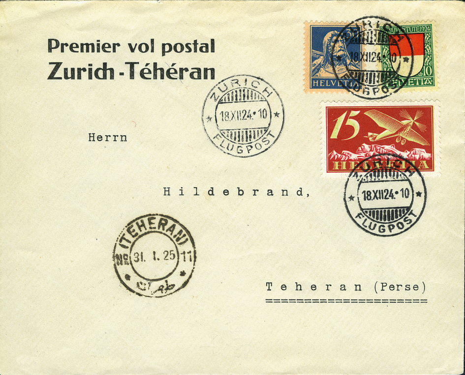 1924, Zürich-Teheran, Persienflug