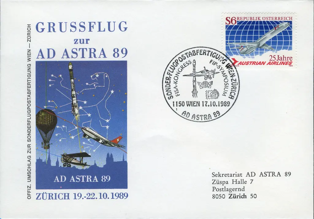 1989, Sonderflug Wien-Zürich zur "D ASTRA 89"