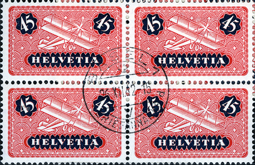 45 Rp. rot-dunkelblau