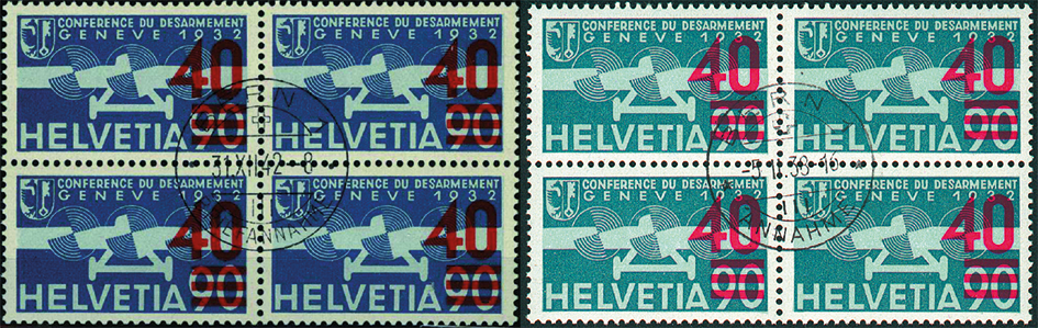 40-90 Rp. Aufdruck hellrot