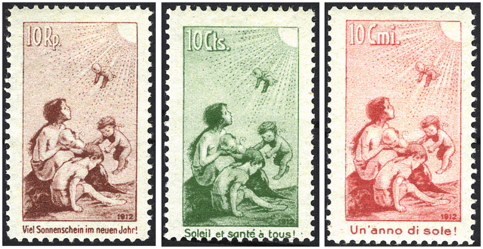 1912, Pro Juventute Vorläufer ohne Frankaturwert