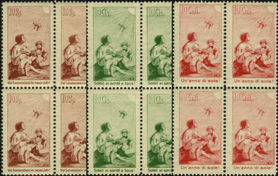 1912, Pro Juventute Vorläufer ohne Frankaturwert