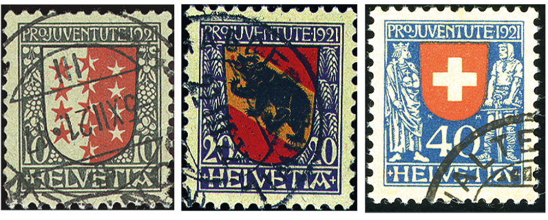 1921, Kantons- und Schweizer Wappen