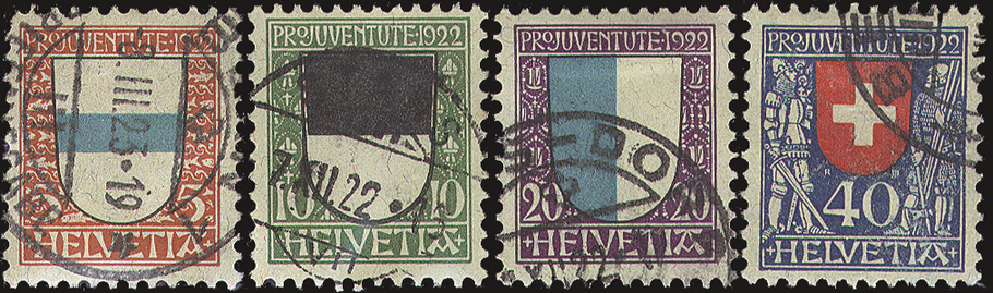 1922, Kantons- und Schweizer Wappen