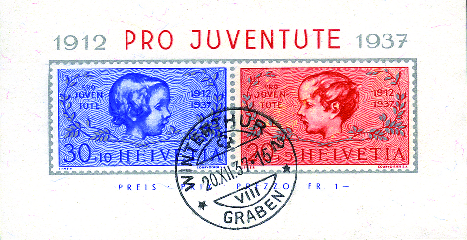 1937, 25 Jahre Pro-Juventute-Marken