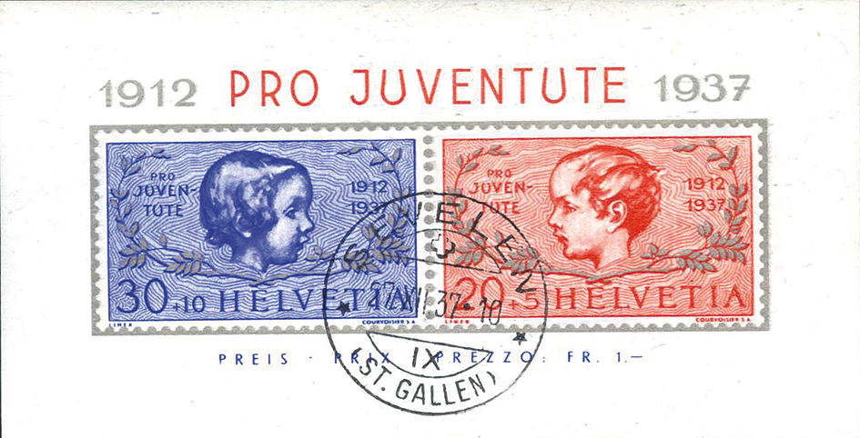1937, 25 Jahre Pro-Juventute-Marken