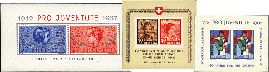 1937-1962, Juventute-Blockausgaben Komplett-Kollektion