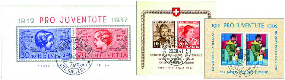 1937-1962, Juventute-Blockausgaben Komplett-Kollektion