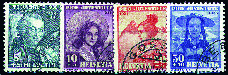 1938, Bildnis Salomon Gessners und Schweizer Frauentrachten